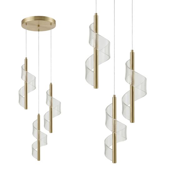TOOLIGHT riippuvalaisin G178-3CP GOLD Kulta, 127x127x25cm