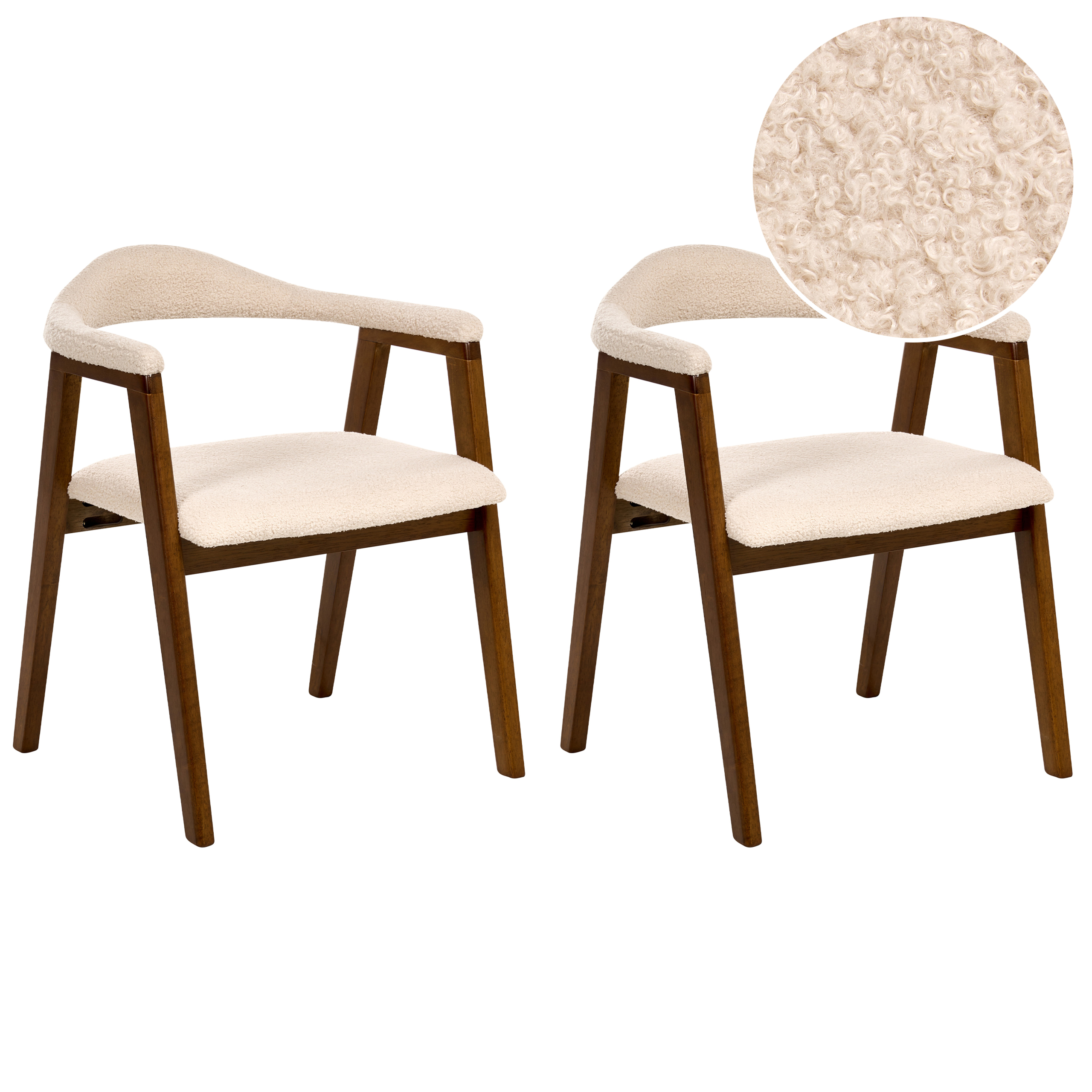 Ruokatuolisetti 2 kpl ONECO Puu Ruskea/vaaleanbeige