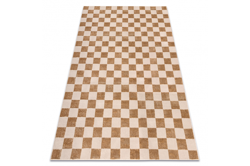 Matto AURA EB112 beige - Checkerboard, rakenteellinen, moderni 240x330 cm