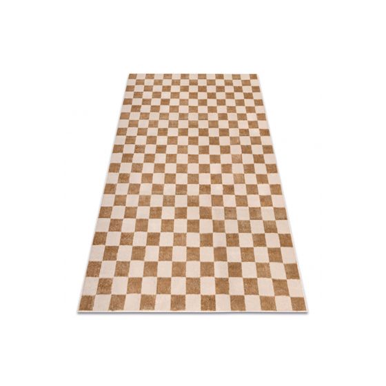 Matto AURA EB112 beige - Checkerboard, rakenteellinen, moderni 240x330 cm
