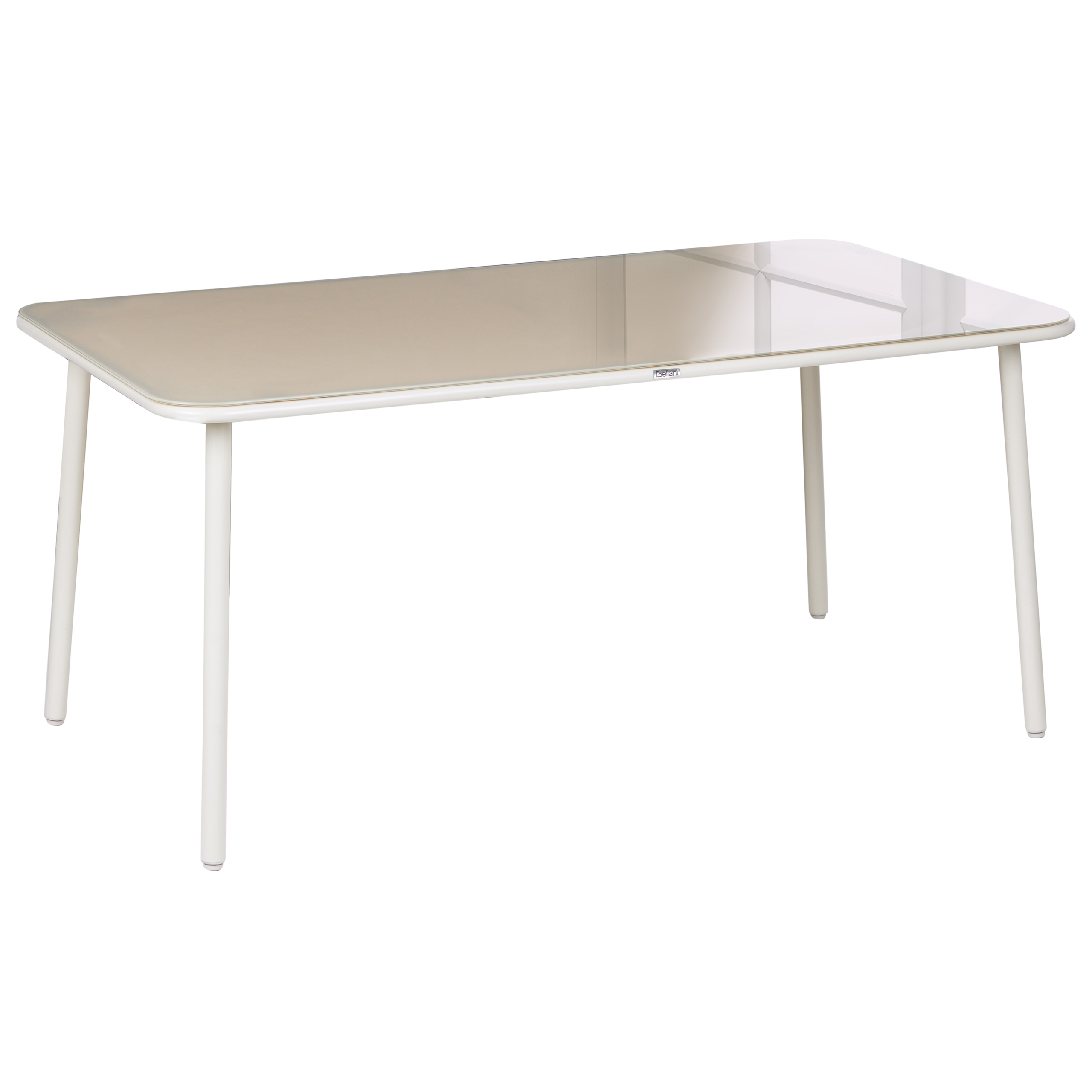 Puutarhapöytä CARAVINO 160 cm 90 cm Metalli Vaaleanbeige