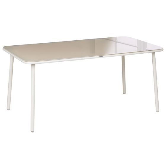 Puutarhapöytä CARAVINO 160 cm 90 cm Metalli Vaaleanbeige