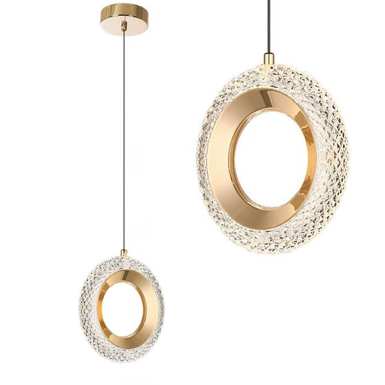 TOOLIGHT riippuva kattovalaisin LED G119-1CP kulta, 3,5x20x20cm