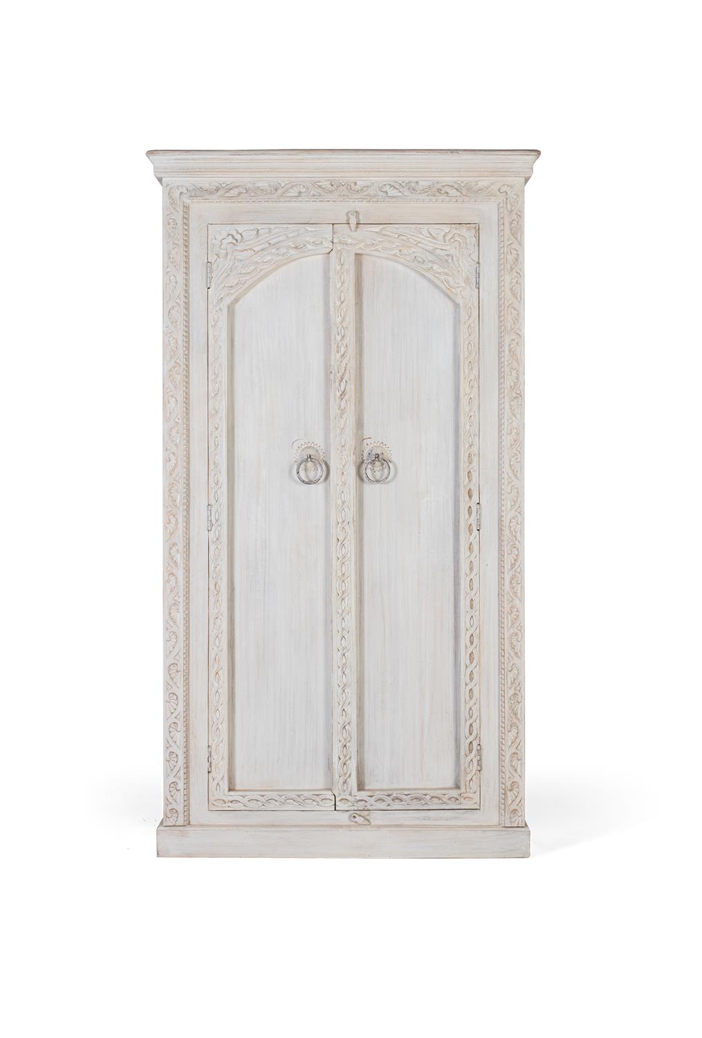 Käsintehty kaksiovinen vaatekaappi mangopuusta