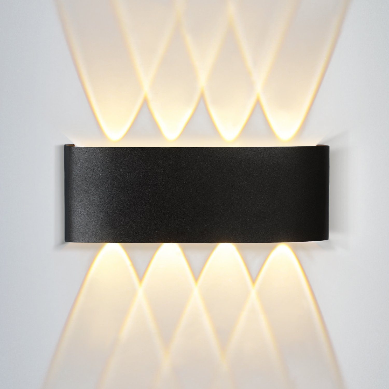 NETTLIFE LED - seinävalaisin sisäkäyttöön: 1 kpl:n pakkaus, musta ulkoseinävalaisin ylös ja alas, 7 W, IP65