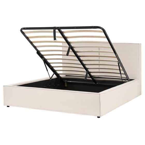 Sänky säilytystilalla kangas MOISSAC 160 x 200 cm Beige