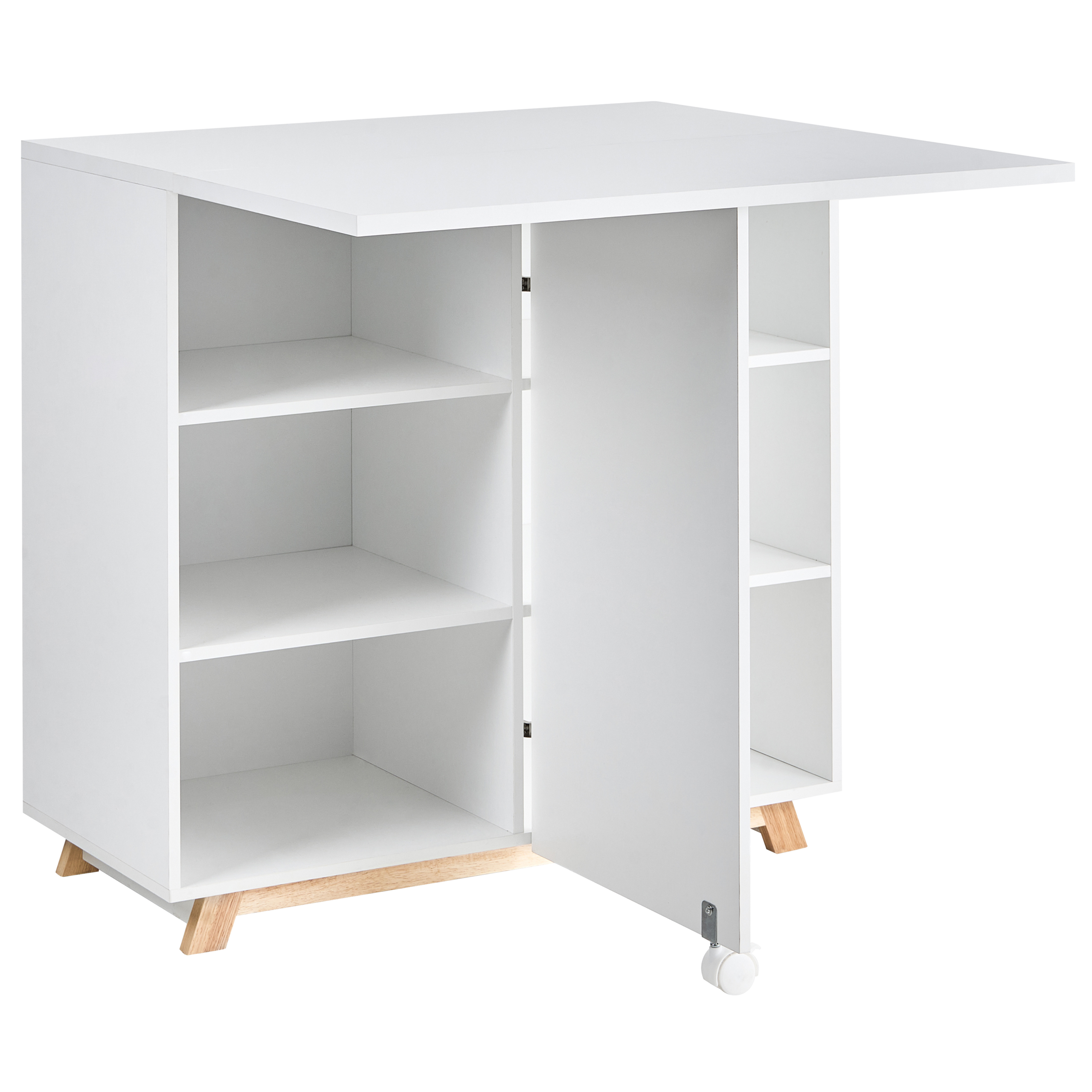 Työpistekaappi FLOMOT 80 cm 40/80 cm taitettava Valkoinen