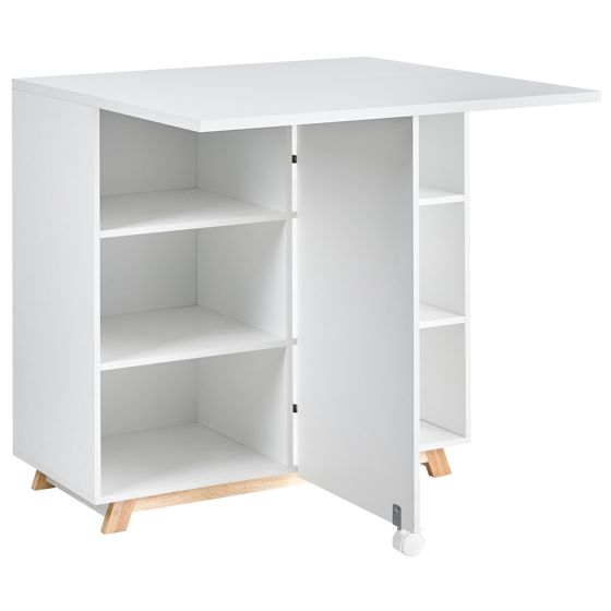 Työpistekaappi FLOMOT 80 cm 40/80 cm taitettava Valkoinen