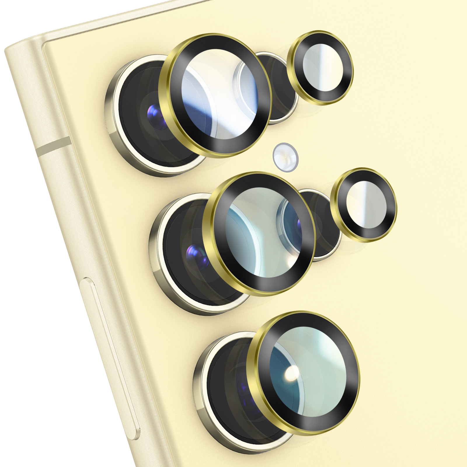 Kameran karkaistu lasi Galaxy S24 Ultralle naarmuuntumaton alumiinikehys