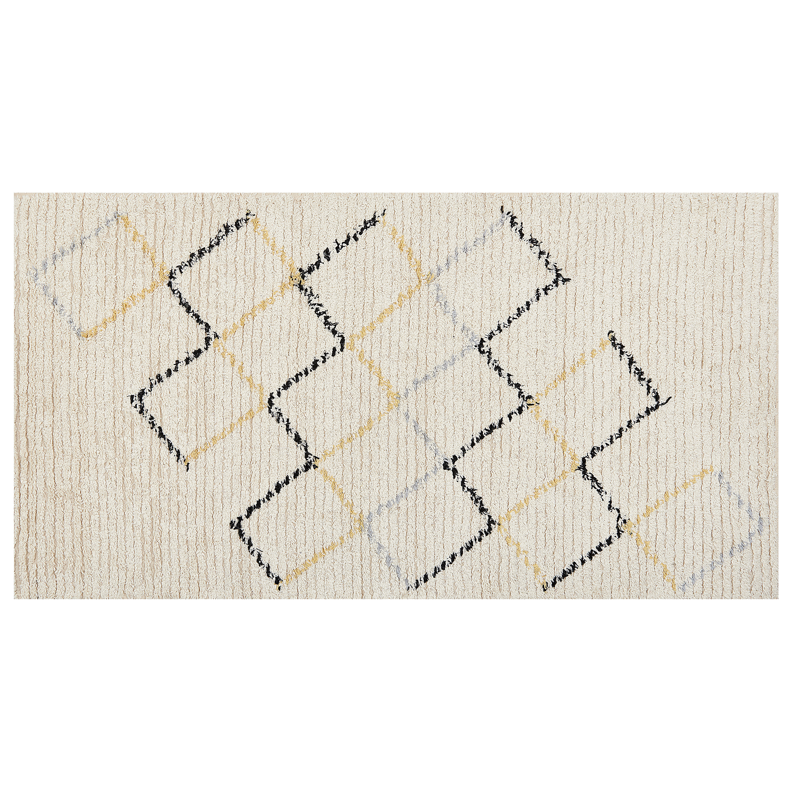 Matto TEZPUR Beige 80 x 150 cm Puuvilla