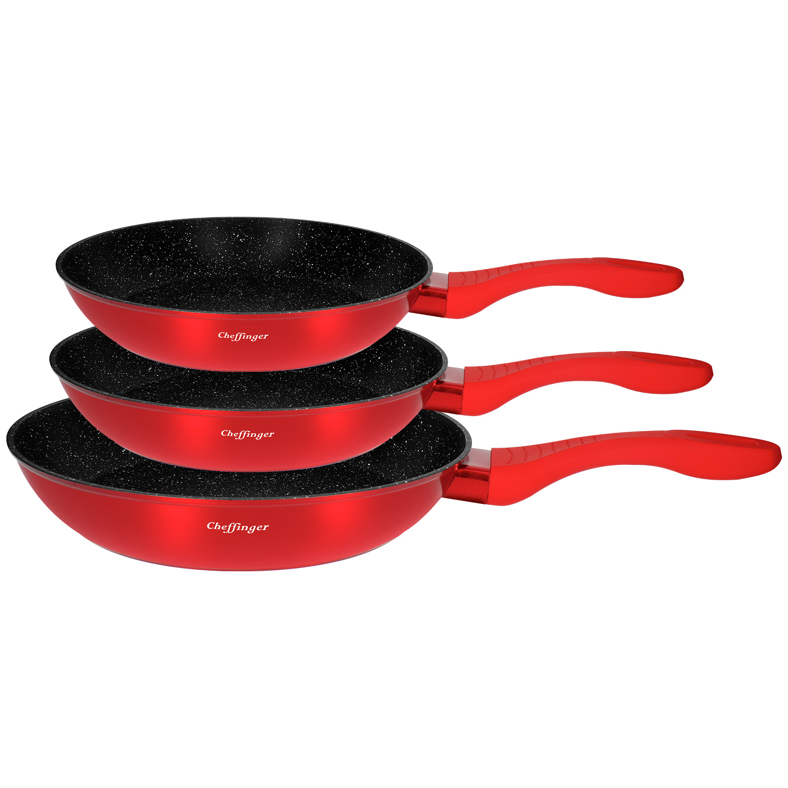 Erä 3 Paistinpannua Marmori Vaikutus Tarttumaton Kerros