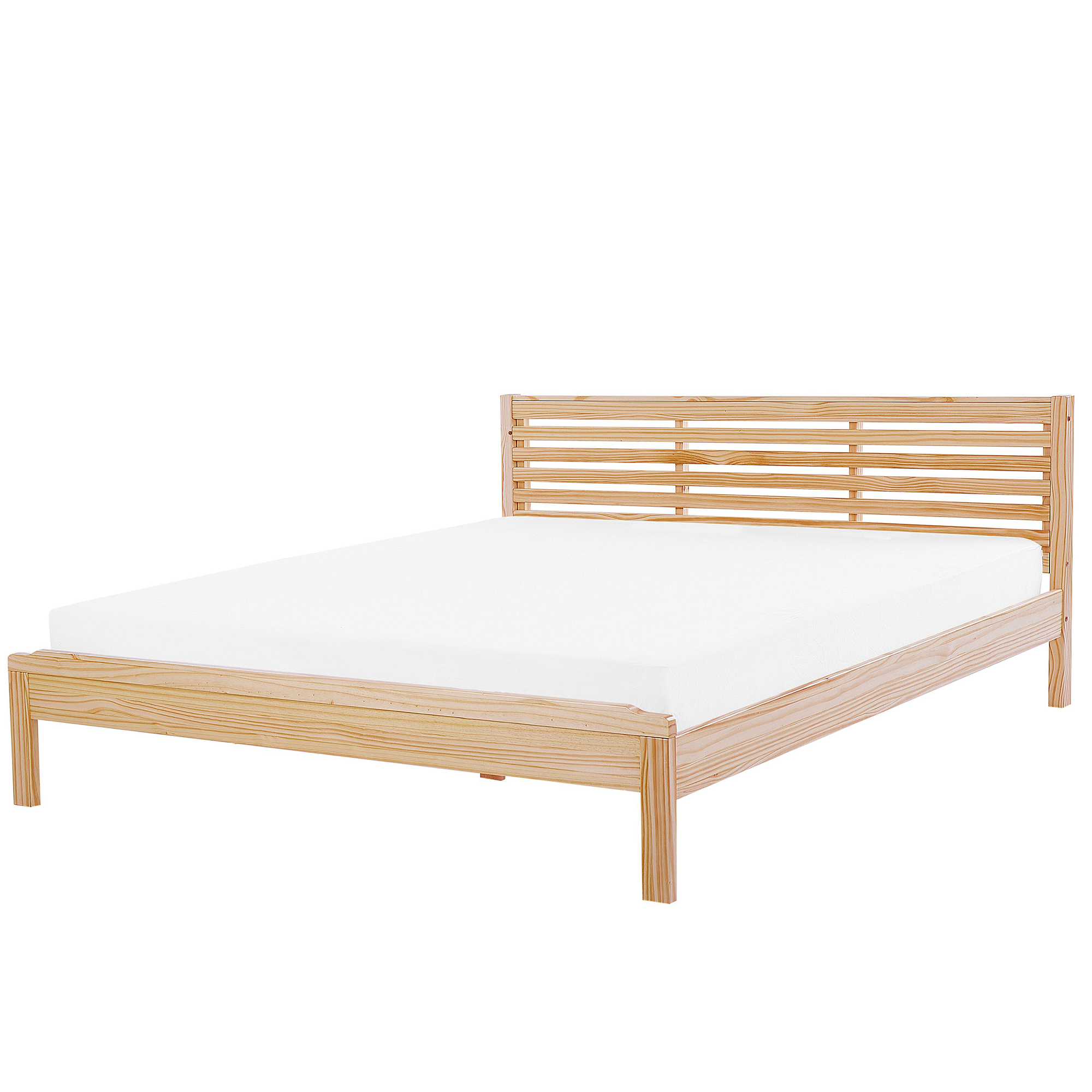 Sänky puu CARNAC 180 x 200 cm Vaaleanruskea