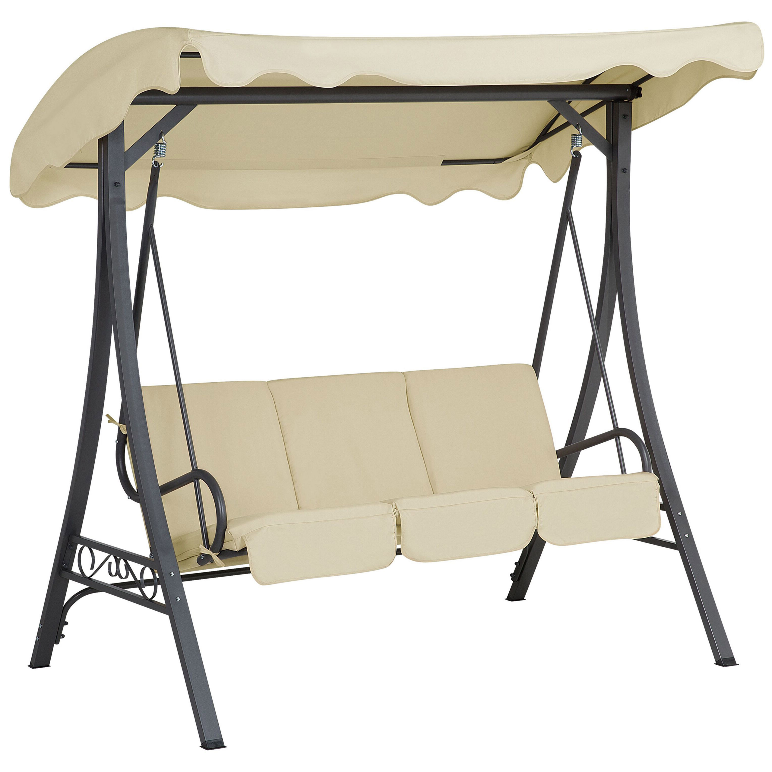 Puutarhakeinu GARBO metalli Beige