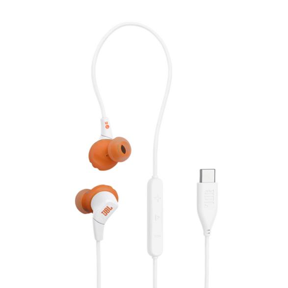 JBL Endurance Run 3 USB-C -langalliset kuulokkeet, valkoiset