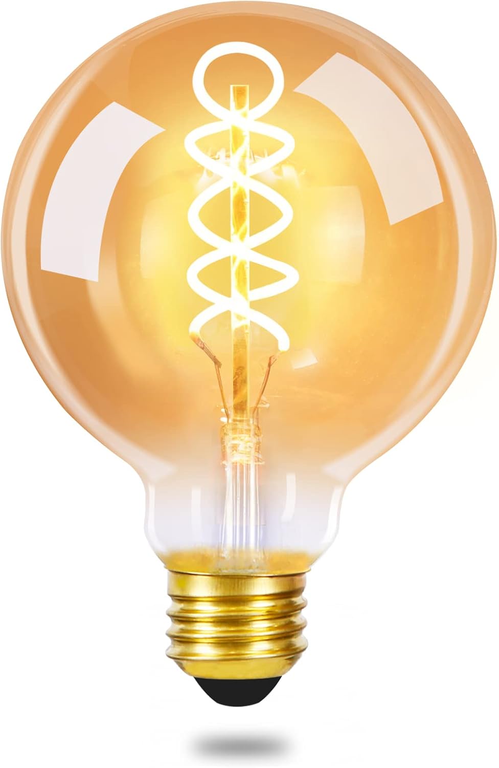 NETTLIFE LED Edison -lamppu, retrotyylinen pallolamppu, 4 W, G80, koristeelliset pallolamput, lämmin valkoinen, 2200 K, LED