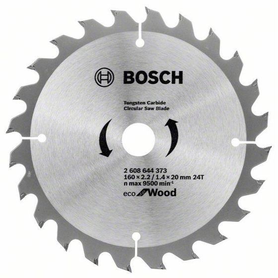 Bosch Eco for Wood -Pyörösahanterä 160x20 mm, 24 hammasta
