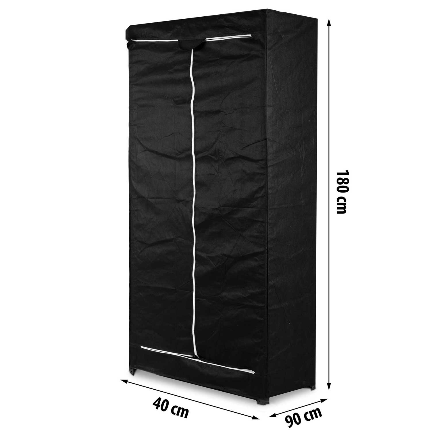 Suojakansi hyllylle 180 x 90 x 40 cm musta