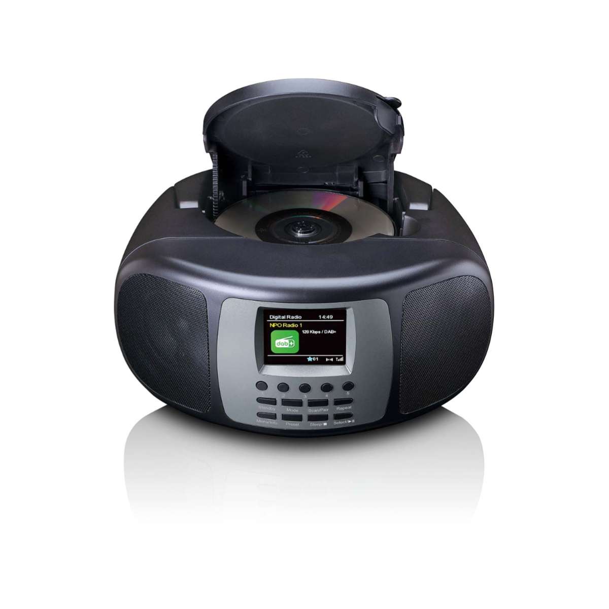 Radio DAB+/FM CD-soittimella ja Kannettavalla LCD-värinäytöllä