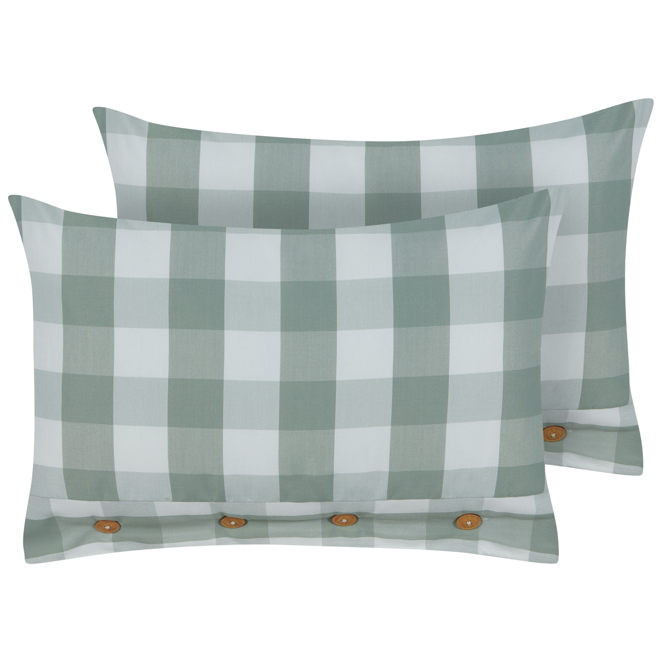 Koristetyynysetti 2 kpl TAMNINE 40 x 60 cm Mintunvihreä Ruutukuvio