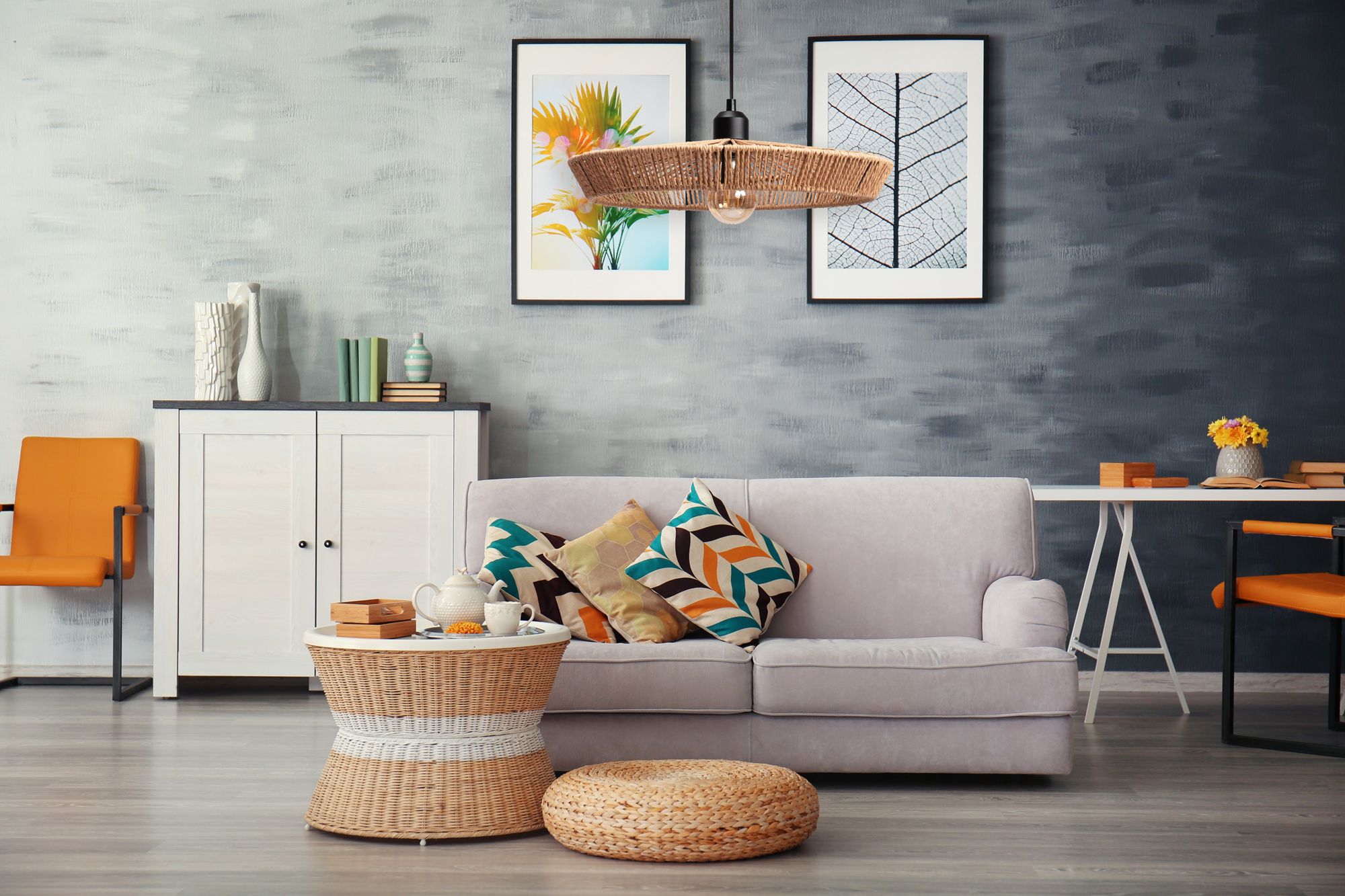 TOOLIGHT riippuva kattovalaisin APP1407-1CP ruskea, 42x10x80cm