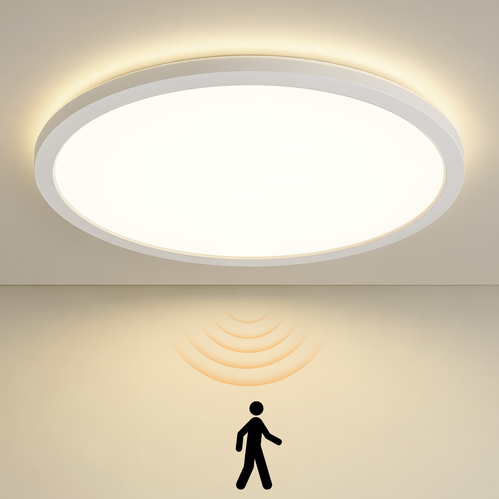 ZMH 18W 4000K LED-kattovalaisin liiketunnistimella käytävään IP44 — ZMH
