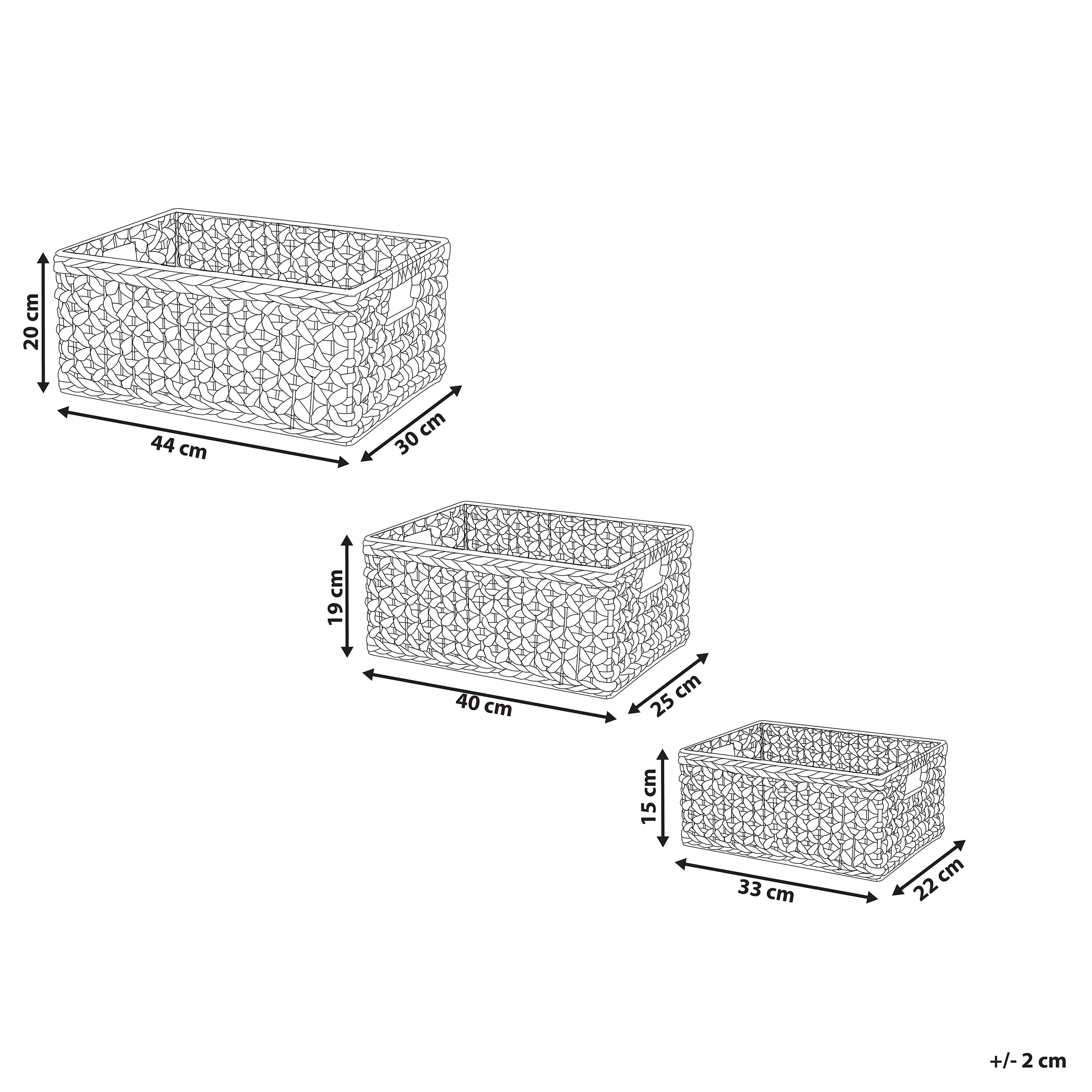Korisetti 3 kpl MINNOW punos Luonnonväri