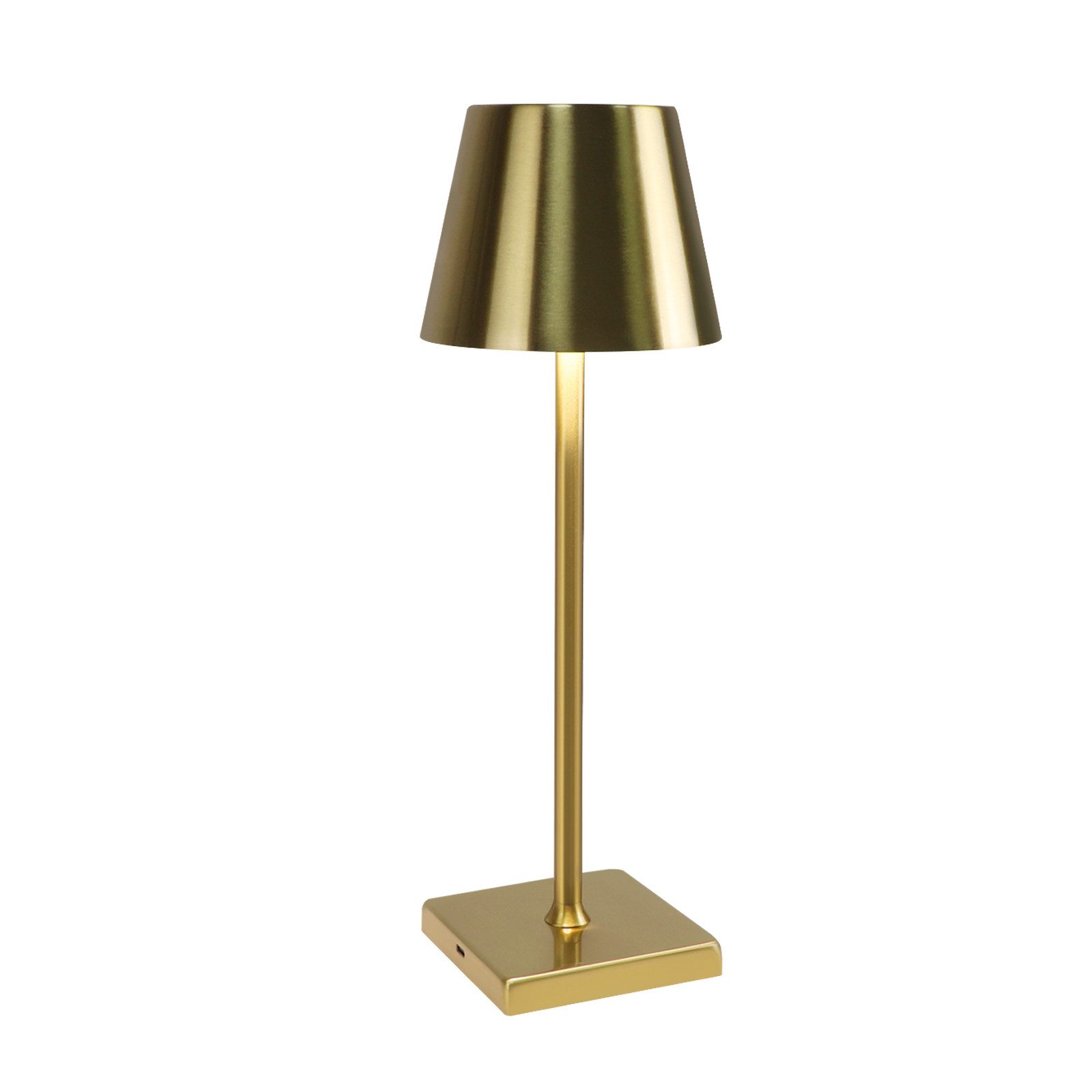 NETTLIFE Vintage, Gold, LED -pöytävalaisin, LangatonKosketushimmennettävä, yöpöytävalaisin, 3Värilämpötilalla