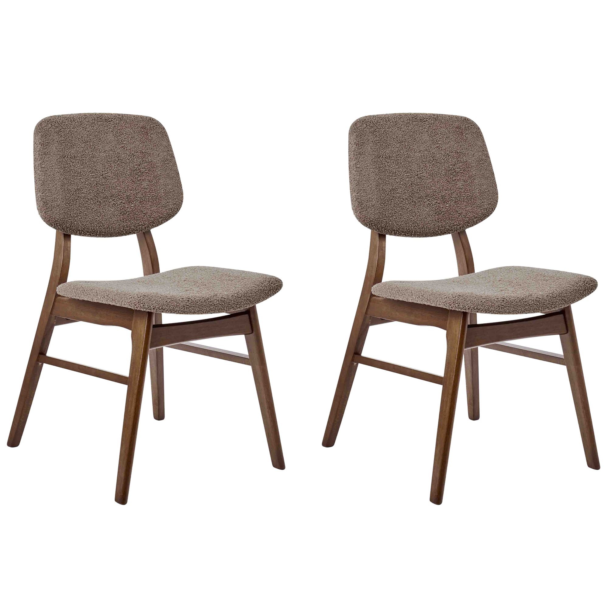 Ruokatuolisetti 2 kpl ELAINE puu Tummanruskea/ruskeanharmaa