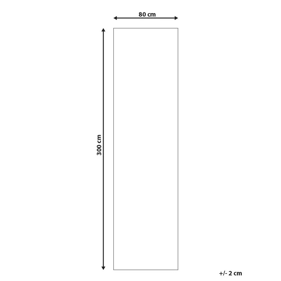 Matto BISMIL Vaaleanbeige 80 x 300 cm