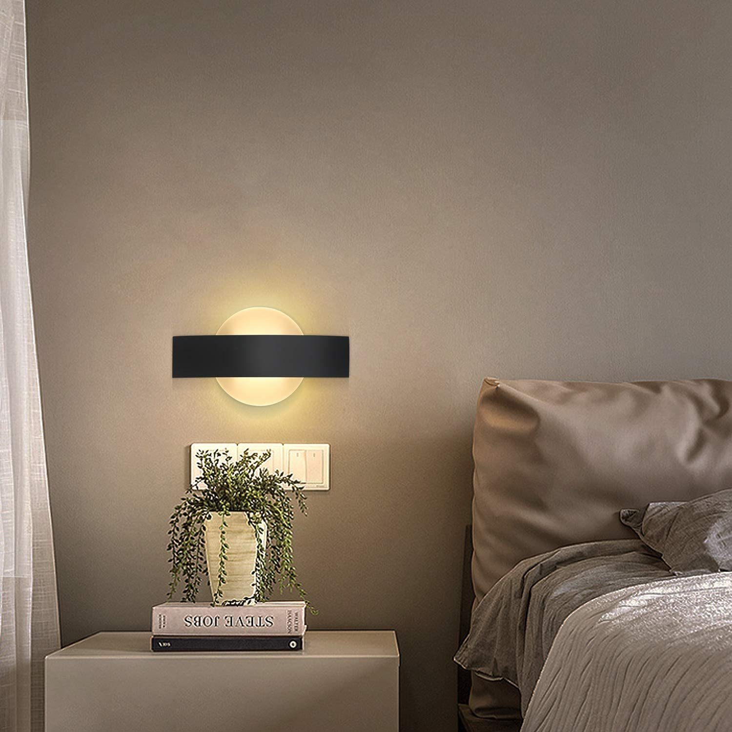 ZMH moderni LED-seinävalaisin - 6 W akryylinen lämmin valkoinen 3000 K