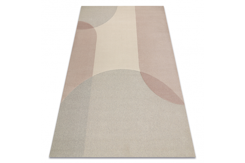 FLUX  villamatto- Geometrinen loft beige / vaaleanpunainen
