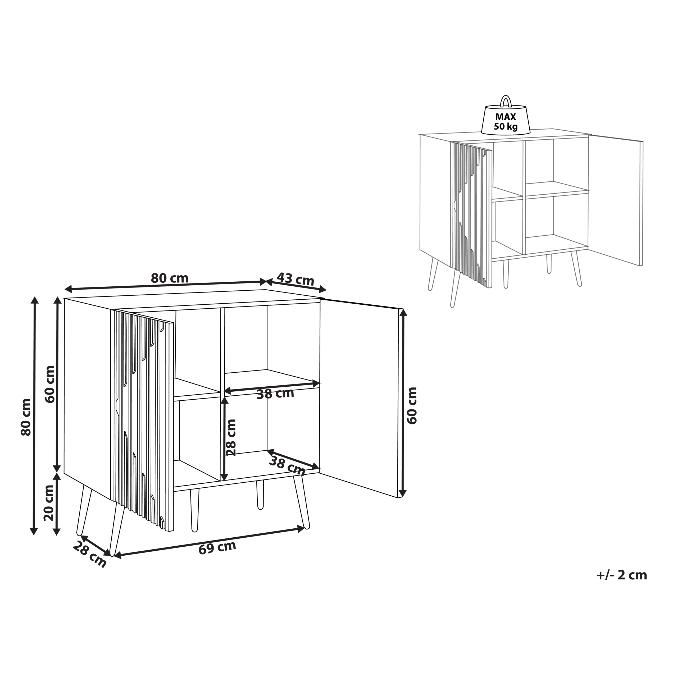 Kaappi DALCROSS Ruskea/musta