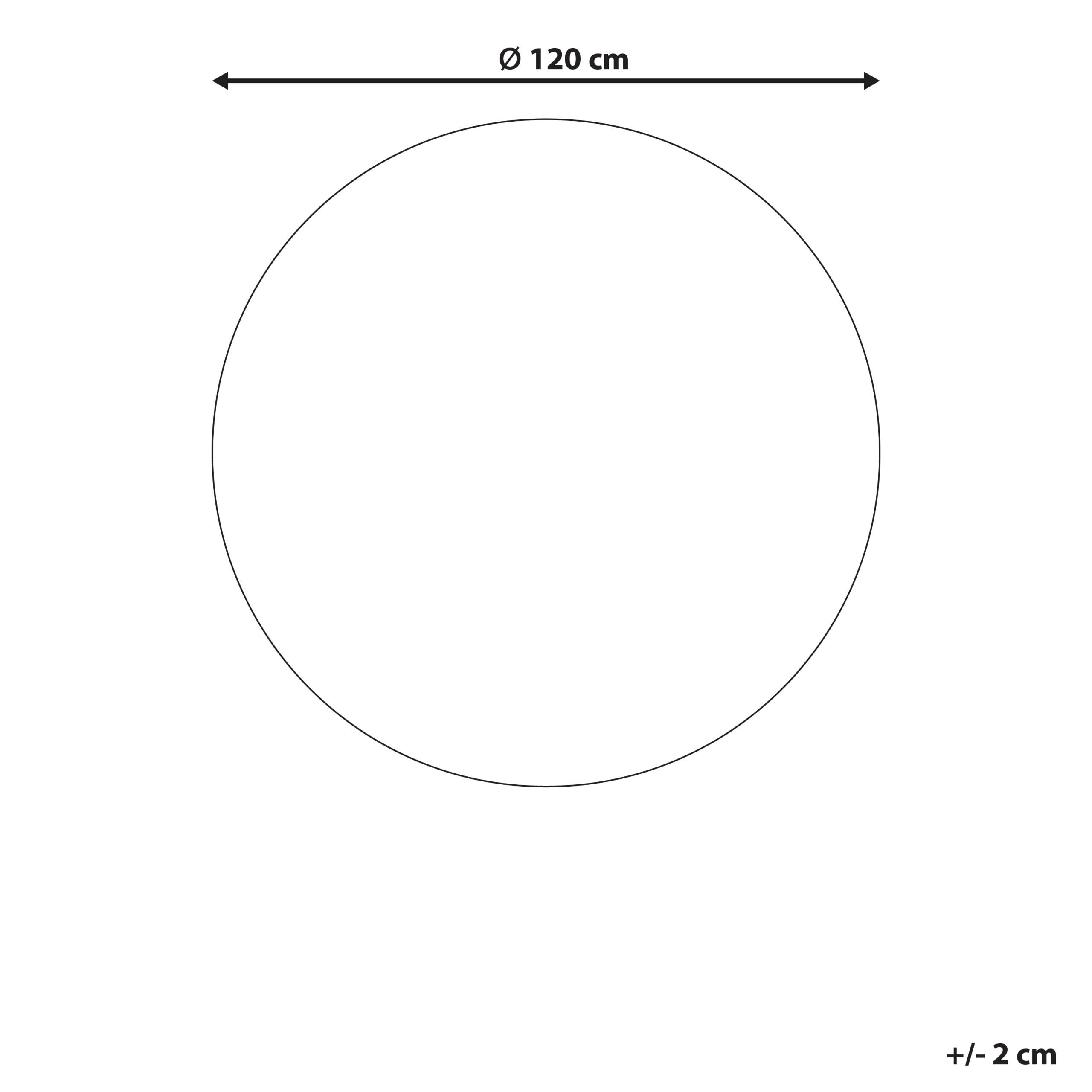 Ulkomatto AJMER Musta ø 120 cm