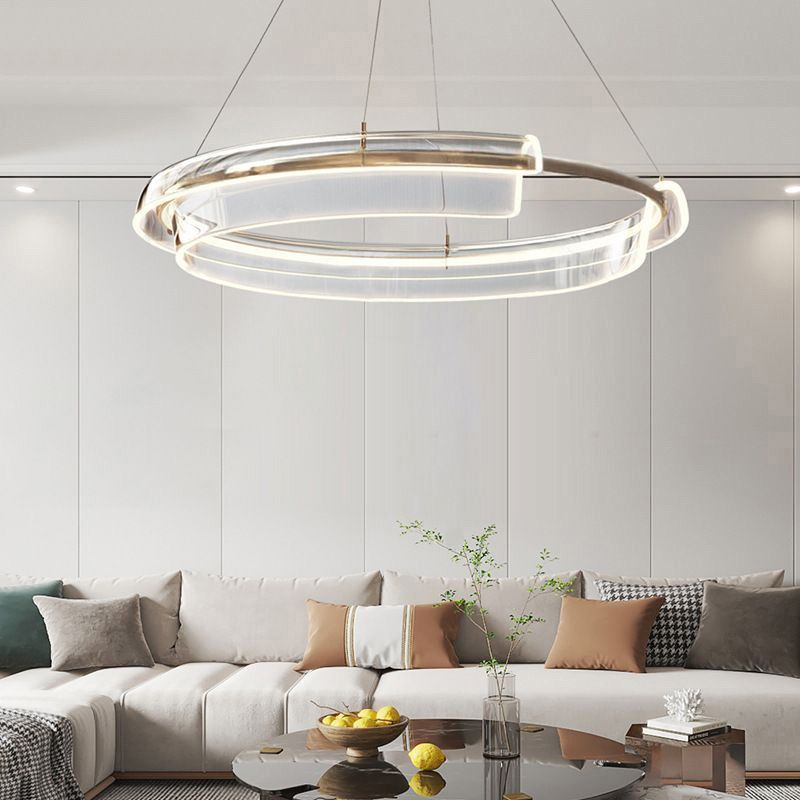 TOOLIGHT riippuva kattovalaisin LED APP1672-CP harjattu kulta, 58x58x10cm