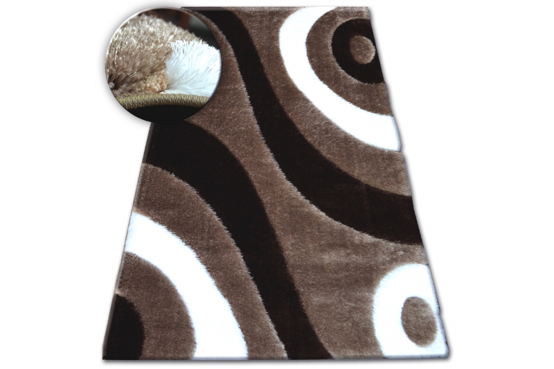 Matto Shaggy SPACE 3D B314 vaaleanruskea 80x150 cm