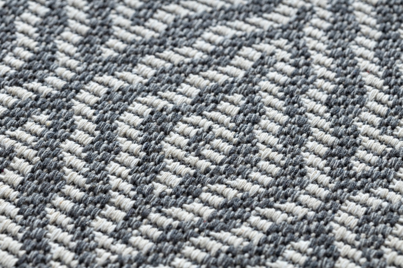 Matto CASA Ekologinen, EKO SIZAL Boho Rooma 22084 antrasiitti / kerma, kierrätetty puuvillamatto 114x170 cm