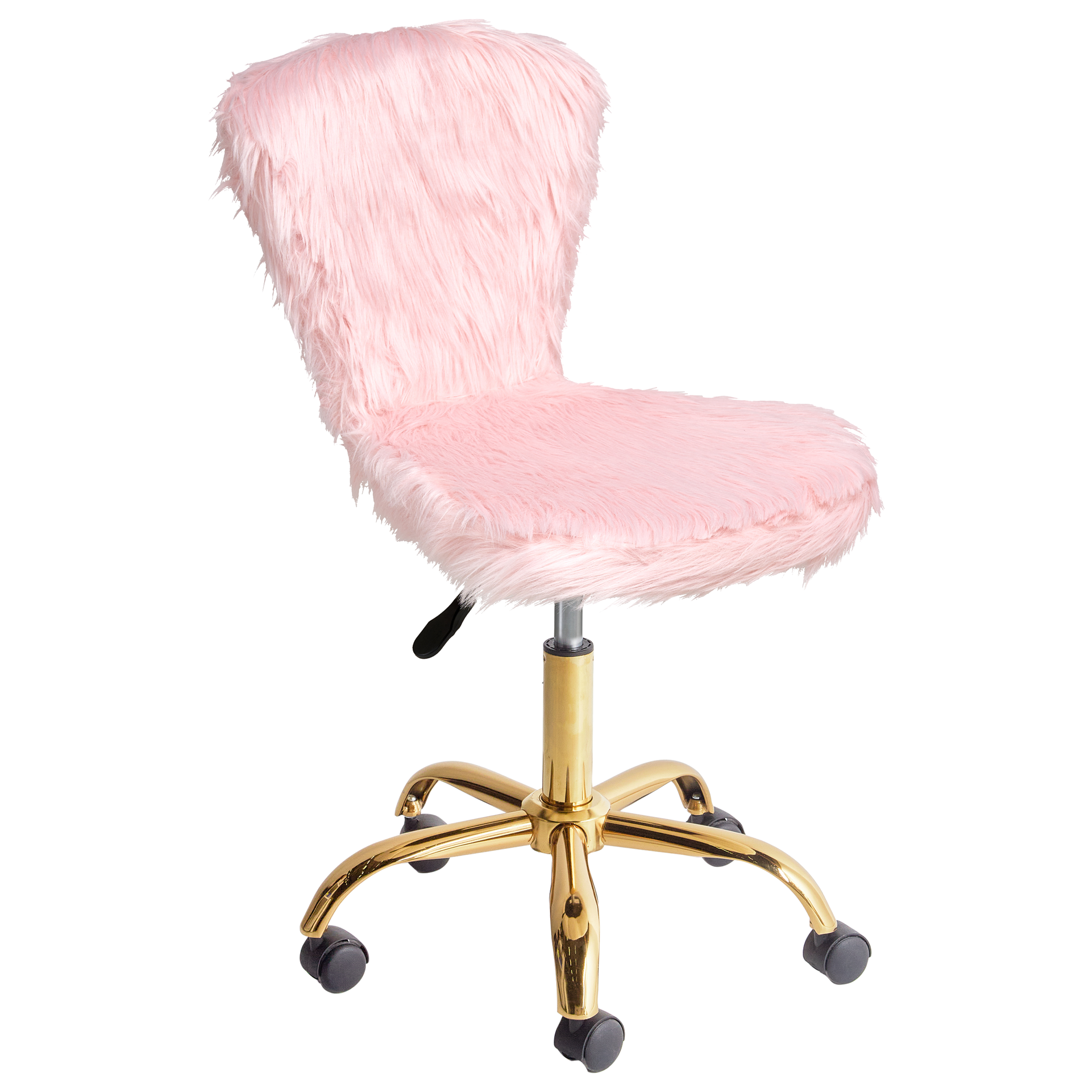 Työtuoli MARGATE keinoturkis Pastellipinkki