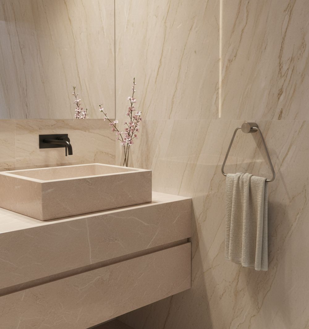 REA kylpyhuoneteline 5810 TOMI harjattu nikkeli, 21X4X16CM