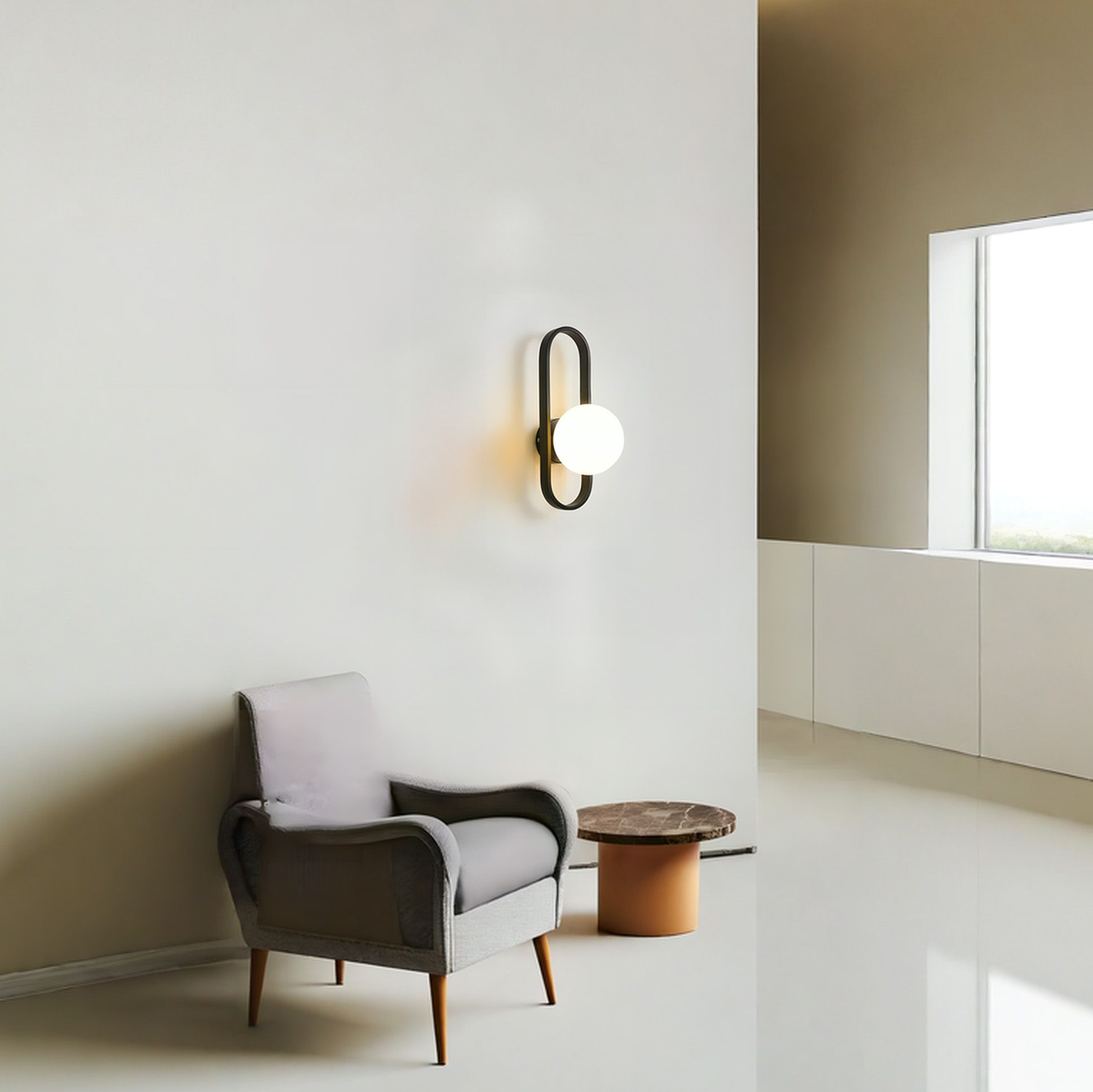 TOOLIGHT seinävalaisin APP1755-1W mustavalkoinen, 17x14x34cm