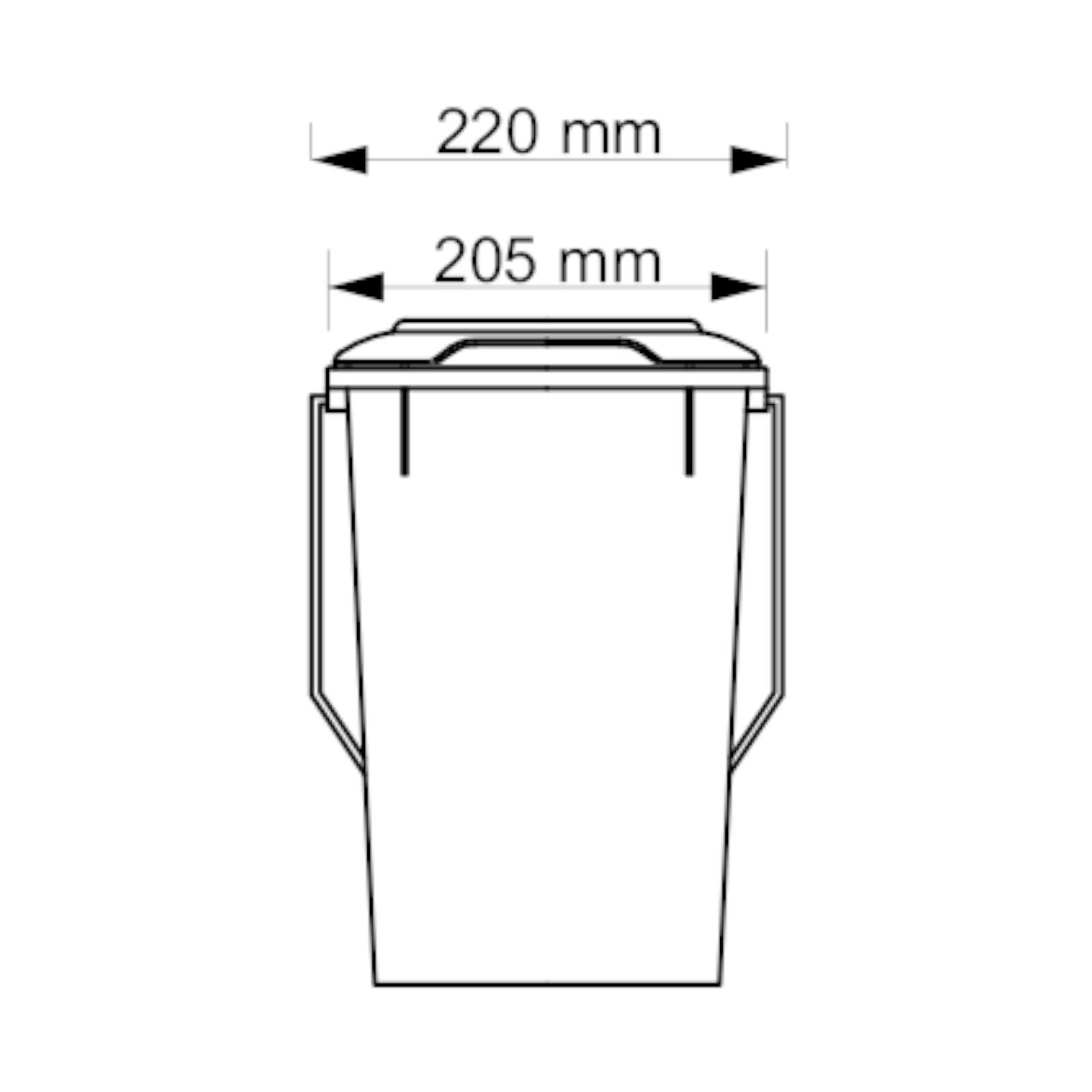 Jätteiden ja roskien lajitteluun tarkoitettu astia - keltainen 10L