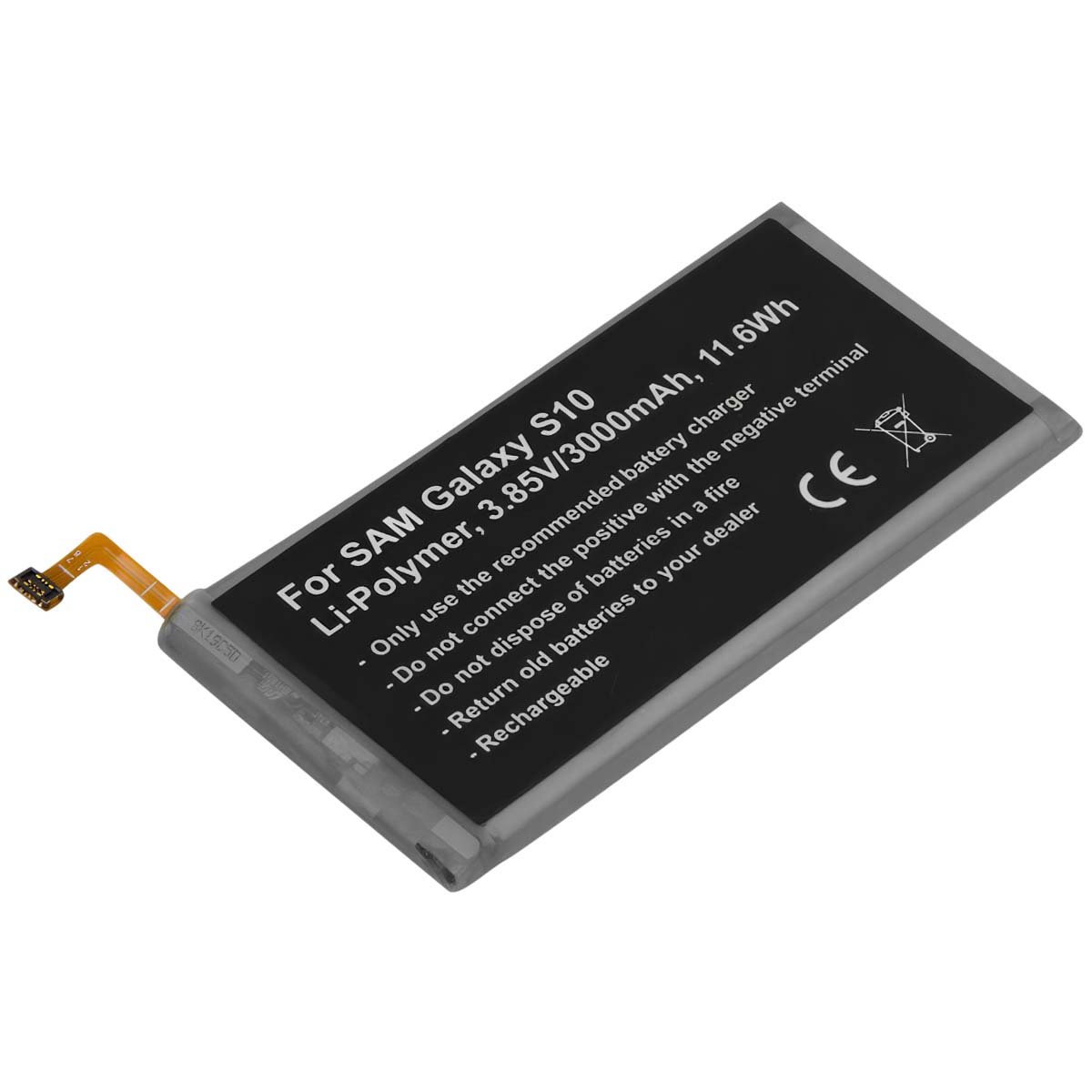 Akku Li-Polymer 3000mAh Samsung Galaxy S10 3,85V