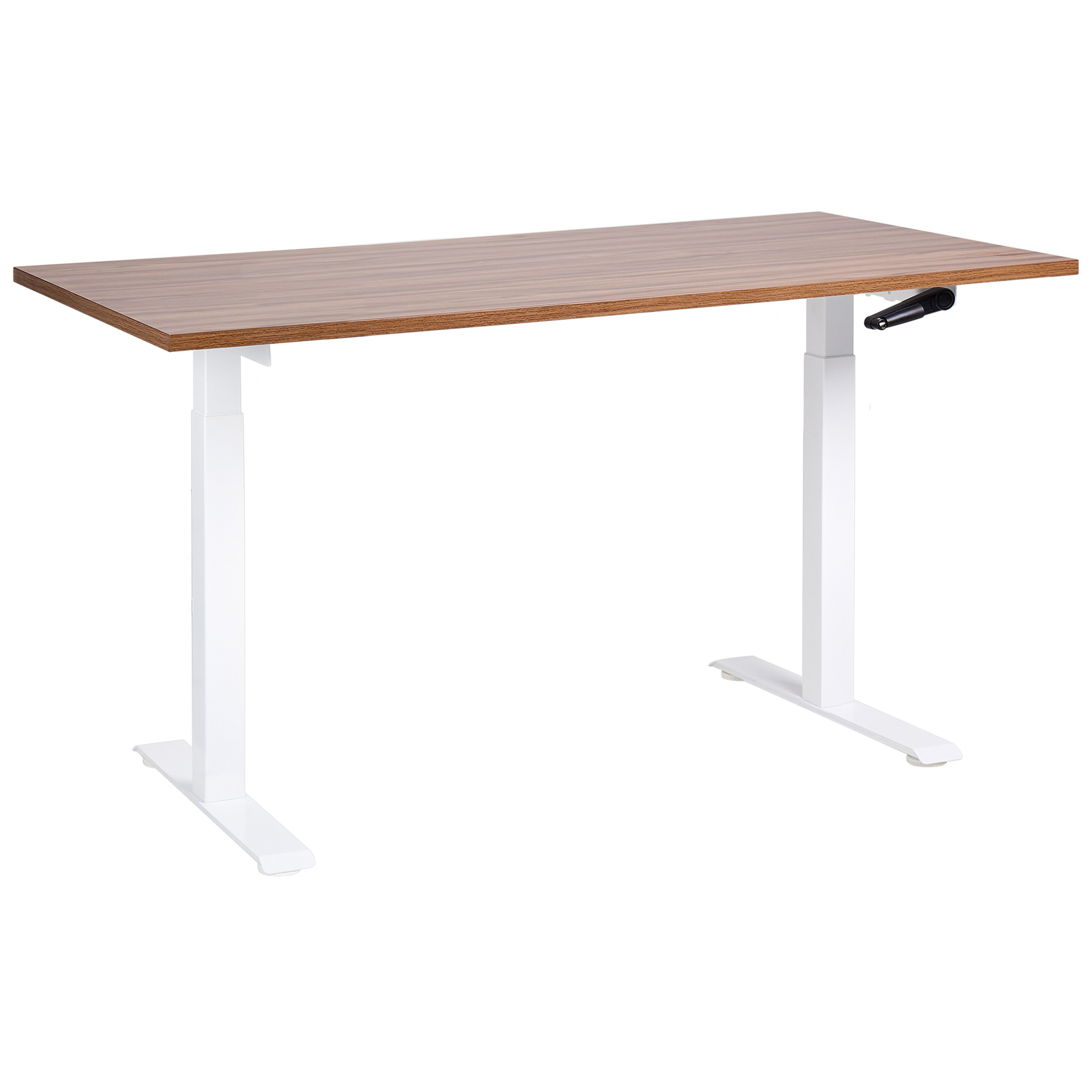 Manuaalisesti säädettävä työpöytä DESTINES Ruskea/valkoinen 160 cm 72 cm