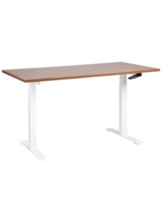 Manuaalisesti säädettävä työpöytä DESTINES Ruskea/valkoinen 160 cm 72 cm