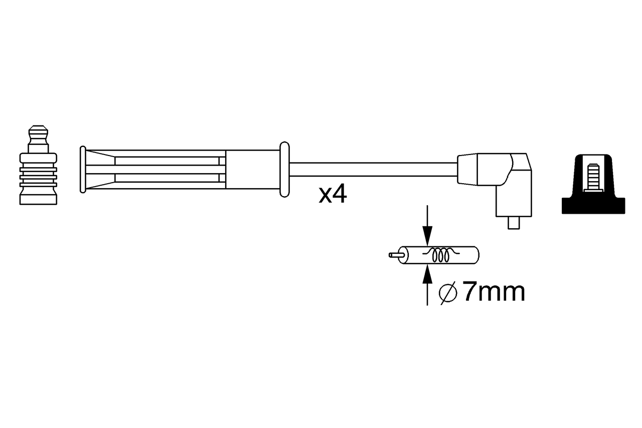 Bosch Sytytyskaapelit 0986357253