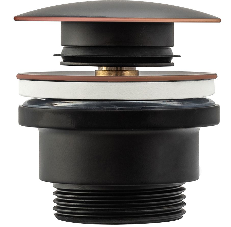 REA pesualtaan tulppa Click-clack 6,4 vanha musta, 6,4X6,4X13CM