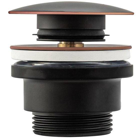 REA pesualtaan tulppa Click-clack 6,4 vanha musta, 6,4X6,4X13CM