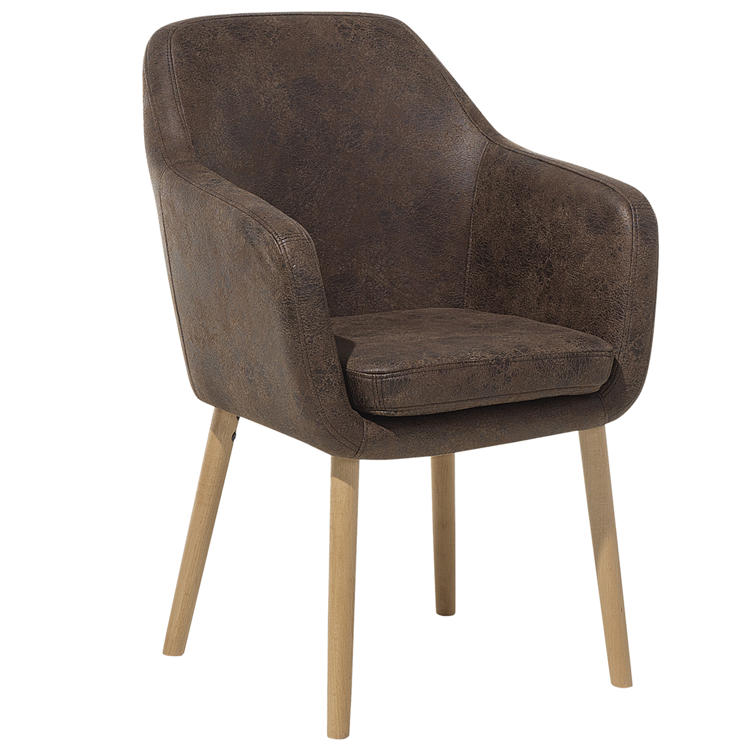 Ruokatuoli YORKVILLE keinonahka Tummanruskea