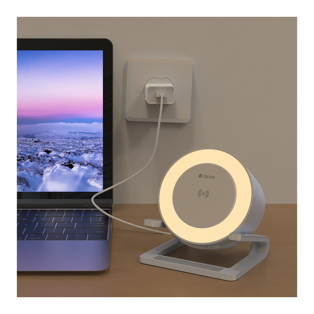 Kaiutin Bluetooth 5.2 Yölamppu Induktio Laturi 15W