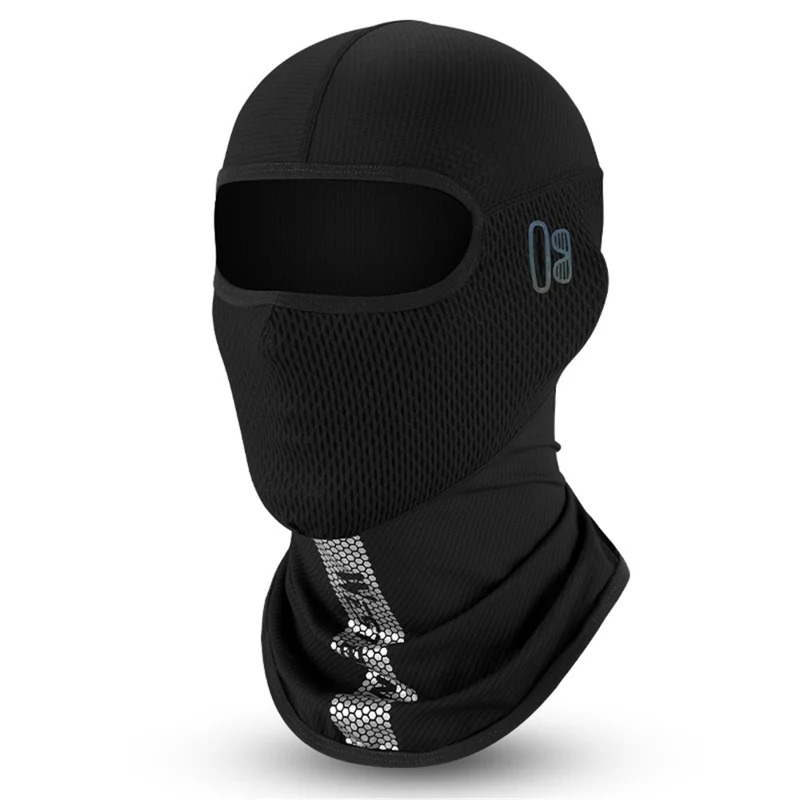 Silkkinen hengittävä UV-suojakypärä pyöräilyyn ja kalastukseen, musta