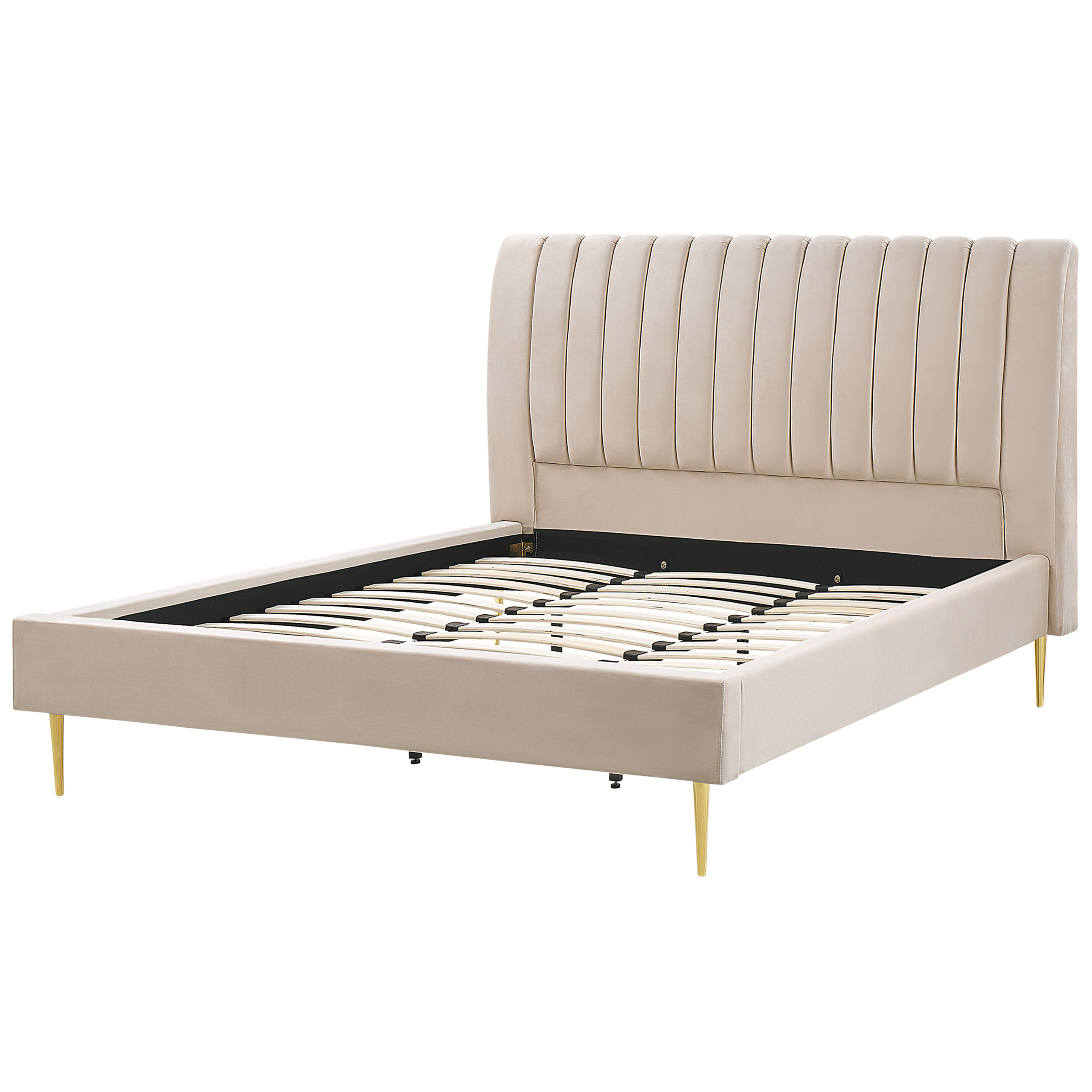 Sänky Sametti MARVILLE 180 x 200 cm Beige